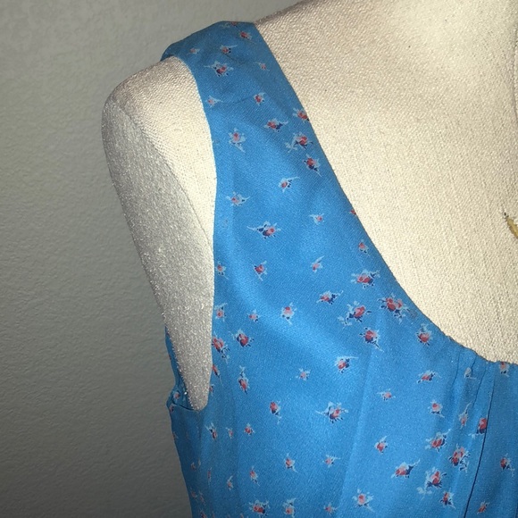 Madewell Silk Abrielle Floral Dress Blue 8 NWOT - Picture 5 of 8